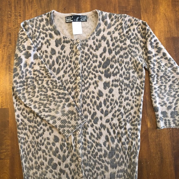Leopard Print Cardigan - small - Picture 9 of 10